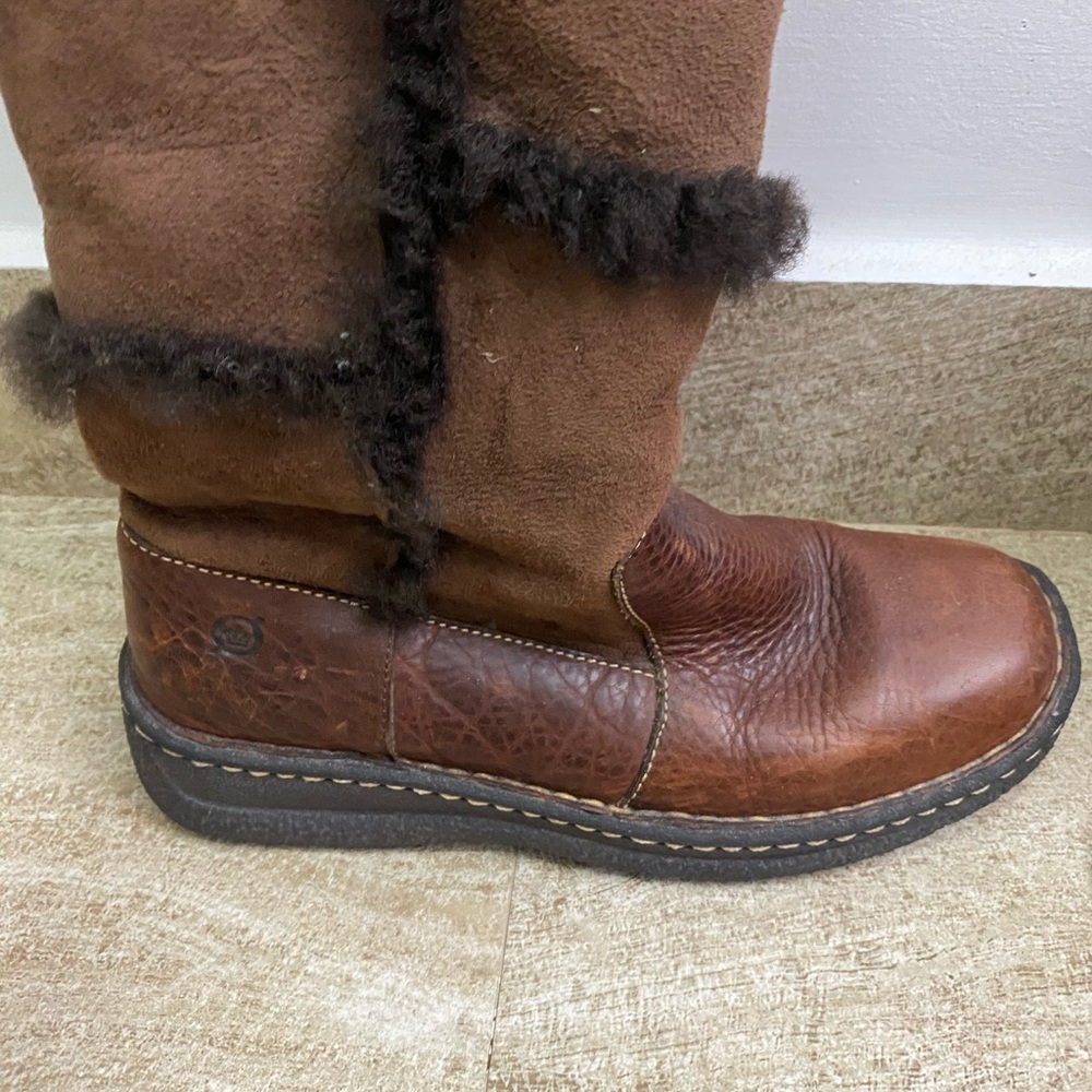 Born Brown Shearling Lined Women's Boots - Picture 5 of 15